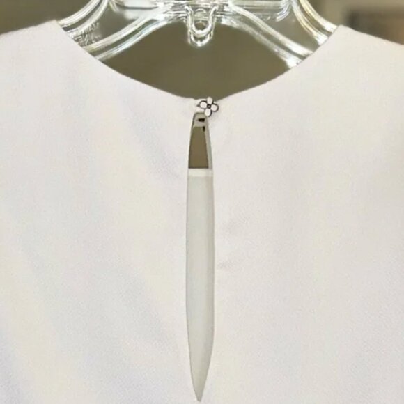 Cooper & Ella Sleeveless Double Layer White Flowy Blouse Size XS NTW - Picture 5 of 7